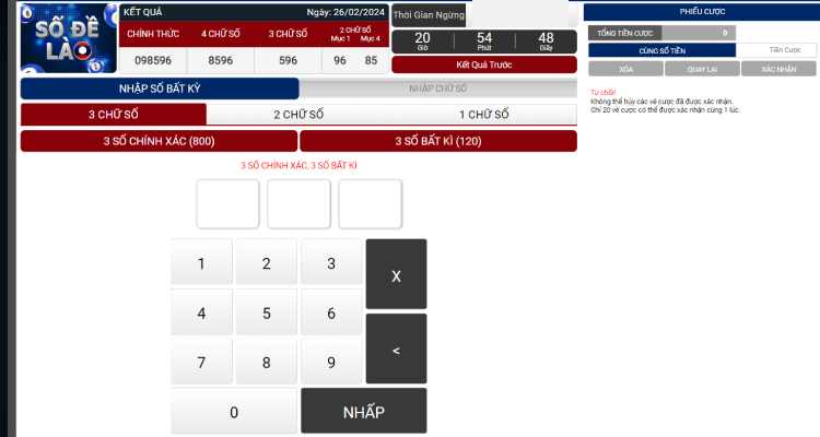 giao diện số đề Lào